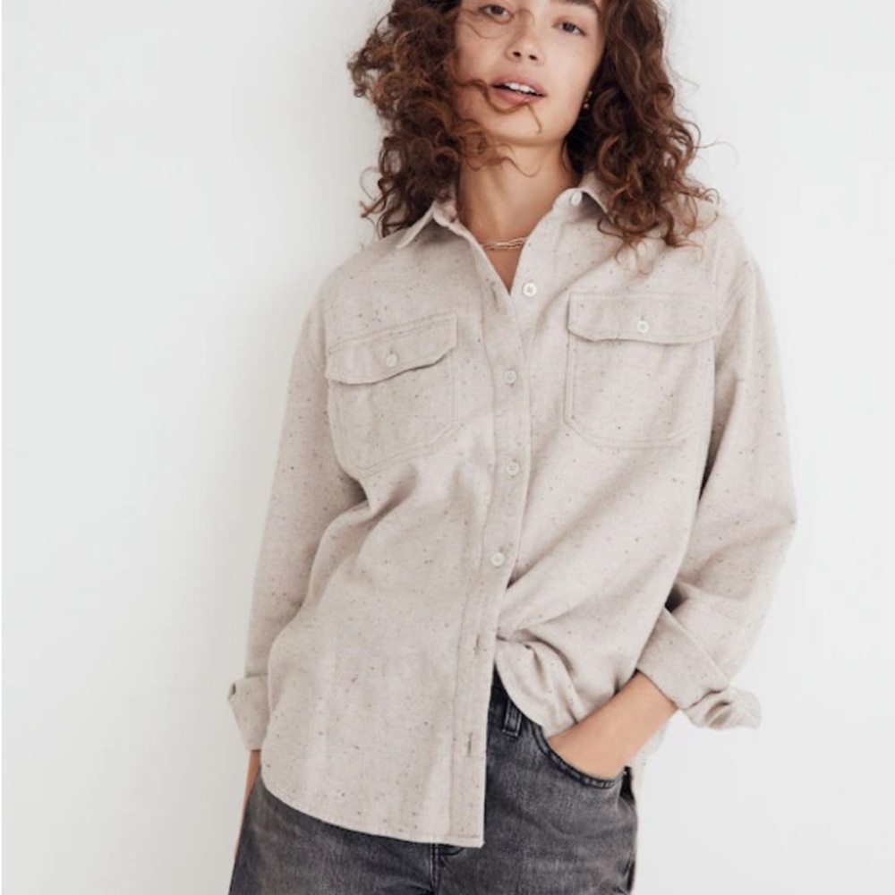 Madewell Women's Flannel Oversized Shirt Jacket